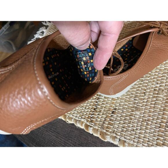 SAS tan leather lace up loafers NEW - Picture 6 of 6